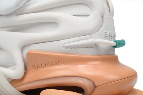 Balmain Sneakers White/Green/Orange – photo 5