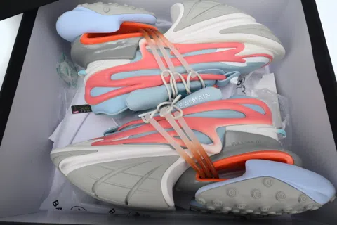 Balmain Sneakers Grey/Blue/Red – photo 8