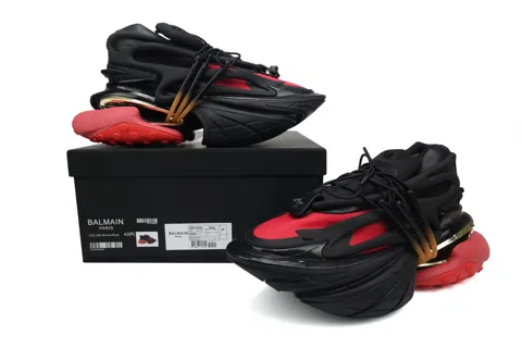 Balmain Sneakers Black/Red – photo 7