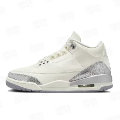 Air Jordan 3 Sail Metallic Silver