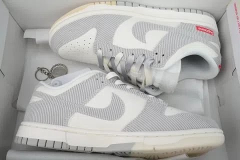 Nike Dunk Low White Corduroy – photo 8