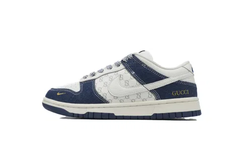 Nike Dunk Low White/Blue Denim