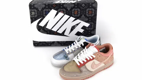 CLOT x Nike Dunk Low Brown/Blue/Grey – photo 8