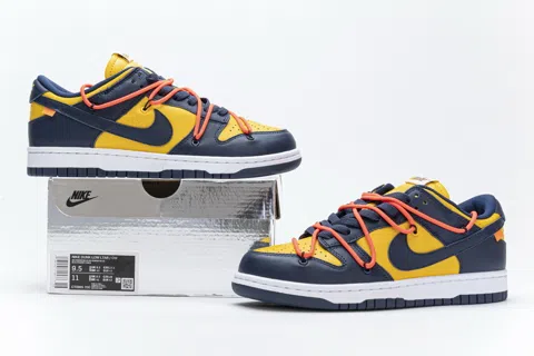 Nike Dunk Low Navy/Yellow – photo 12