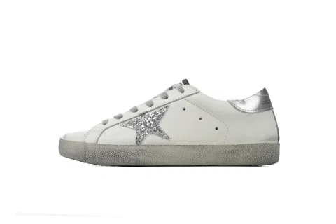 Golden Goose Super-Star Silver Heel Silver Star