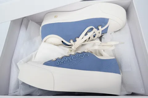 Jimmy Choo Palma Maxi s Jimmy Choo Palma Maxi Blue Canvas Platform Tra – photo 8