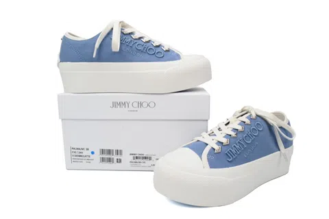 Jimmy Choo Palma Maxi s Jimmy Choo Palma Maxi Blue Canvas Platform Tra – photo 7