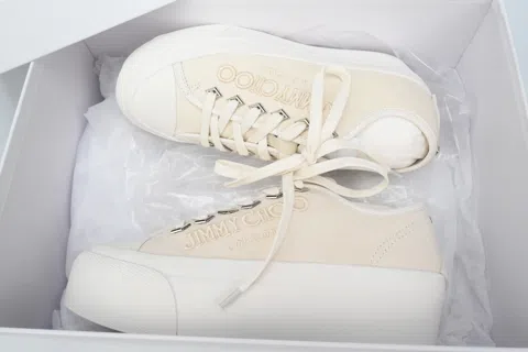 Jimmy Choo Palma Maxi s Jimmy Choo Palma Maxi White Canvas Platform Tr – photo 8