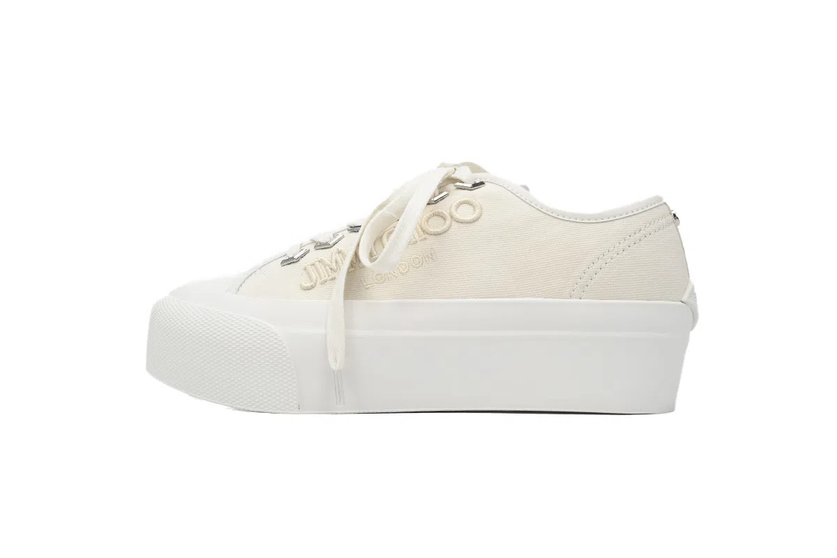 Jimmy Choo Palma Maxi s Jimmy Choo Palma Maxi White Canvas Platform Tr – photo 1