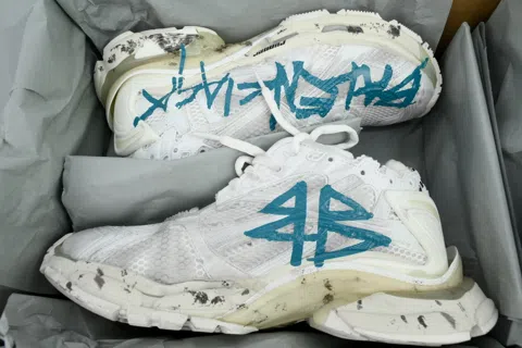 Balenciaga Runner Graffiti - White Blue – photo 8