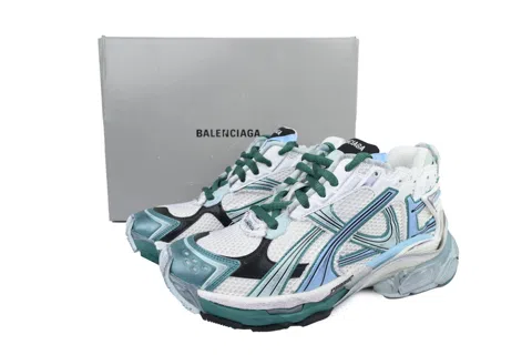 Balenciaga Runner White Green Blue – photo 6