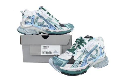 Balenciaga Runner White Green Blue – photo 7
