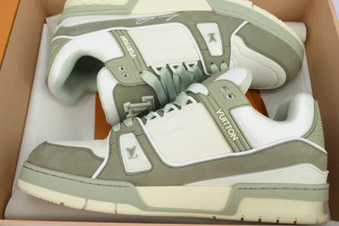 Louis Vuitton Trainer Green Suede – photo 8