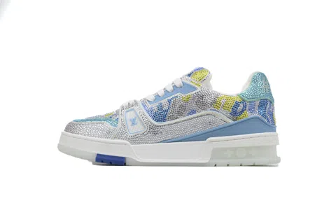 Louis Vuitton Trainer White/Blue Camo