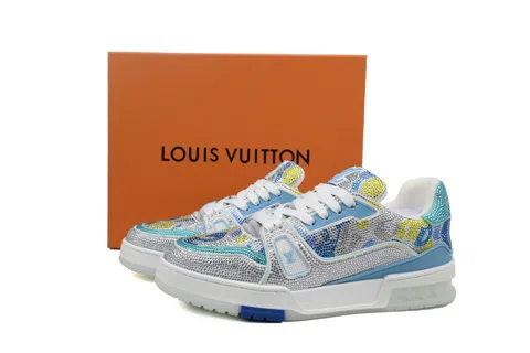 Louis Vuitton Trainer White/Blue Camo – photo 6
