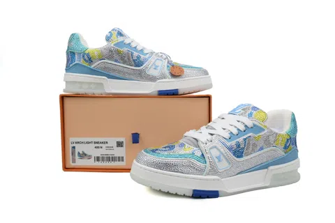Louis Vuitton Trainer White/Blue Camo – photo 7