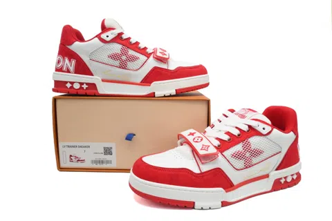 Louis Vuitton Trainer Rose Red Denim – photo 7