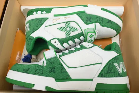 Louis Vuitton Trainer Green Denim – photo 8