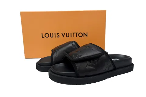 Louis Vuitton Pool Pillow Comfort Mule Black Embossed – photo 7