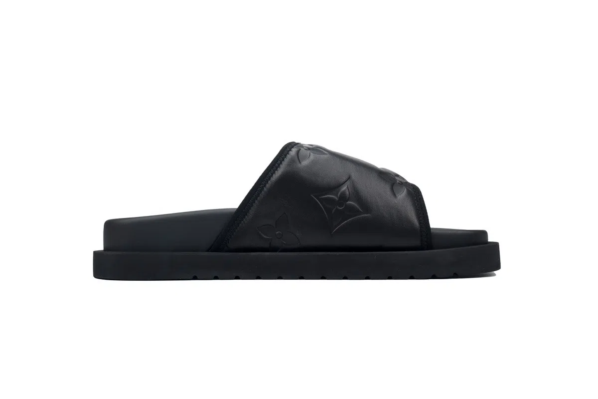 Louis Vuitton Pool Pillow Comfort Mule Black Embossed – photo 2