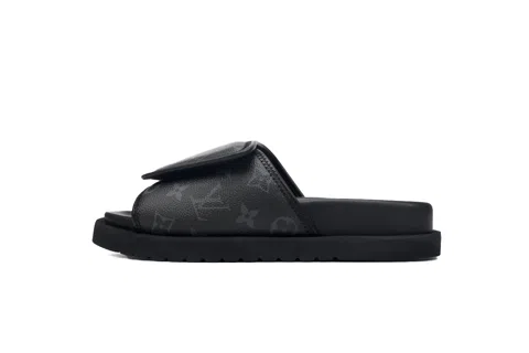 Louis Vuitton Pool Pillow Comfort Mule Black Monogram