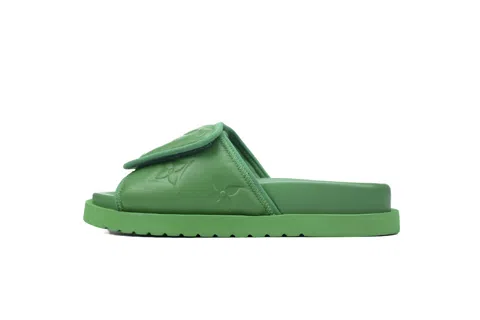 Louis Vuitton Pool Pillow Comfort Mule Green Embossed