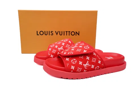Louis Vuitton Pool Pillow Comfort Mule Red Flocked – photo 7