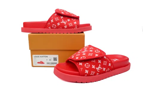 Louis Vuitton Pool Pillow Comfort Mule Red Flocked – photo 8