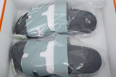 Hermès Slides Teal Check – photo 10