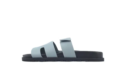 Hermès Slides Teal Check