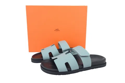 Hermès Slides Teal Check – photo 8