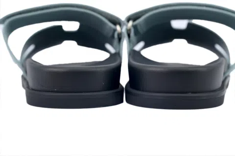 Hermès Slides Teal Check – photo 3