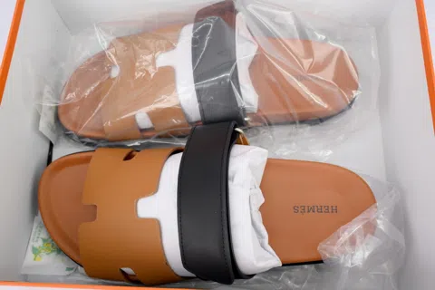 Hermès Slides Khaki/Black – photo 10