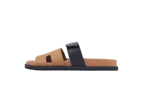 Hermès Slides Khaki/Black