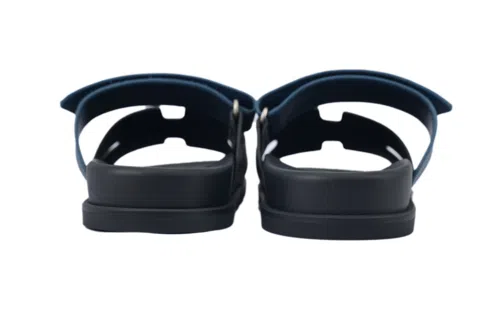 Hermès Slides Black/Blue Check – photo 5