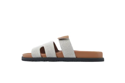 Hermès Slides Grey/Coffee