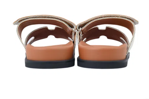 Hermès Slides Grey/Coffee – photo 3