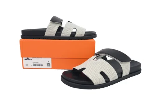 Hermès Slides Dark Grey – photo 9