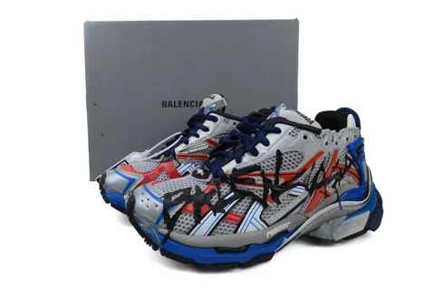 Balenciaga Runner White/Blue Print – photo 6