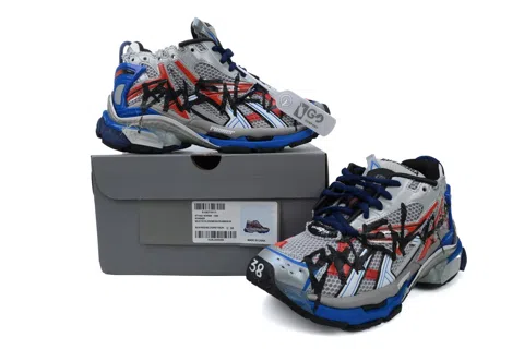 Balenciaga Runner White/Blue Print – photo 7