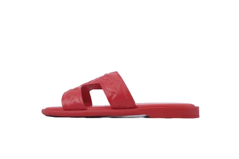 Louis Vuitton Oasis Mule Red Embossed