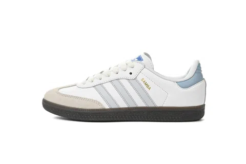 adidas Samba White/Light Blue