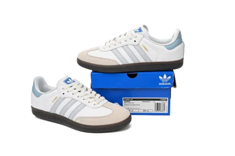 adidas Samba White/Light Blue – photo 8