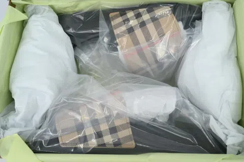 Burberry Slides Khaki Check – photo 10