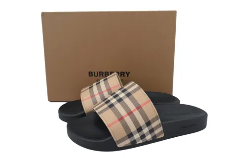 Burberry Slides Khaki Check – photo 8