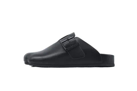 Balenciaga Slides Black Leather
