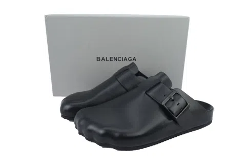 Balenciaga Slides Black Leather – photo 6