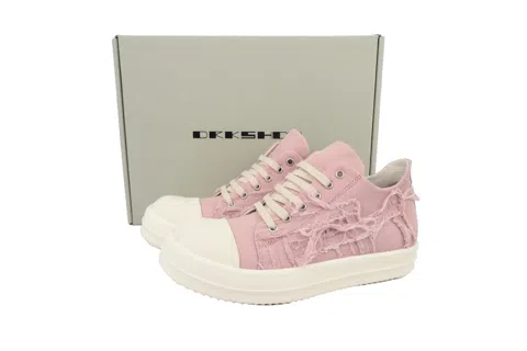 Rick Owens Sneakers Distressed Pink – photo 6