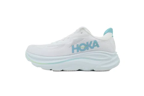 HOKA Clifton 10 White Cielo Blue