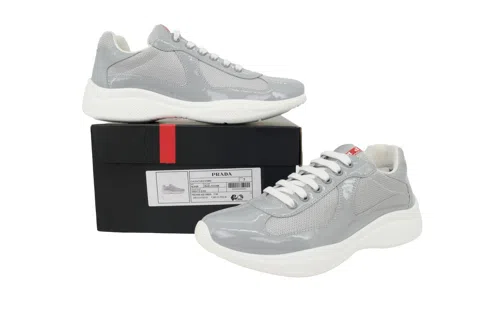 Prada Sneakers White/Grey Patent – photo 7